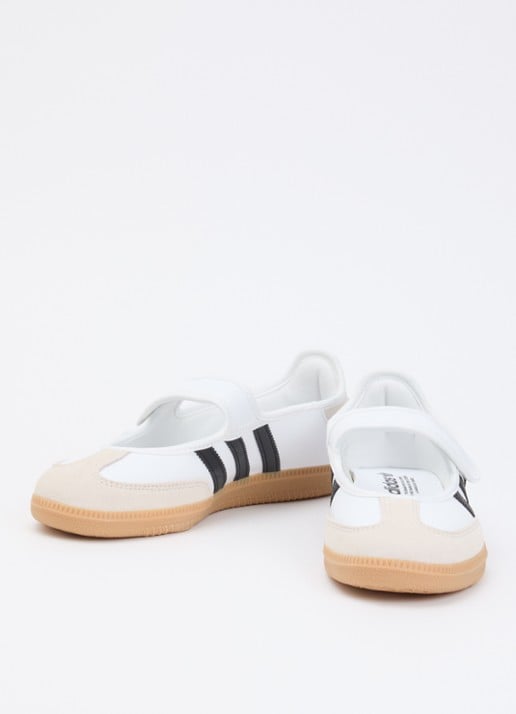 Adidas Samba OG ballerina van leer met logo - detail wit