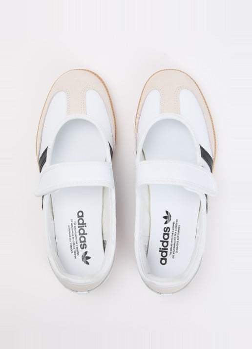 Adidas Samba OG ballerina van leer met logo - detail 2 wit