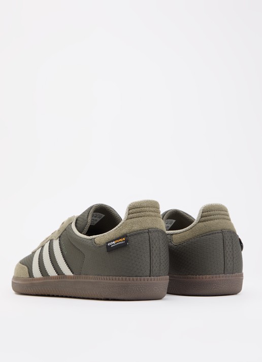 Adidas Samba OG sneaker met details van suède - achterkant 4 legergroen