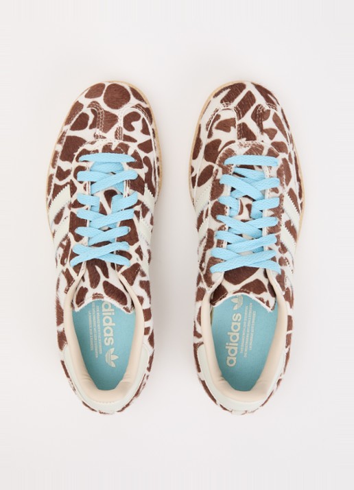 Adidas Samba OG sneaker van leer met dierenprint  - detail 4 lichtbruin