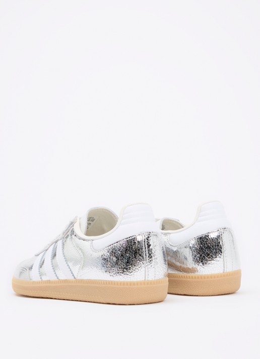 Adidas Samba OG sneaker van leer met lakfinish - achterkant 5 zilver