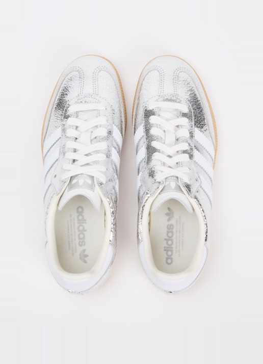 Adidas Samba OG sneaker van leer met lakfinish - detail 3 zilver