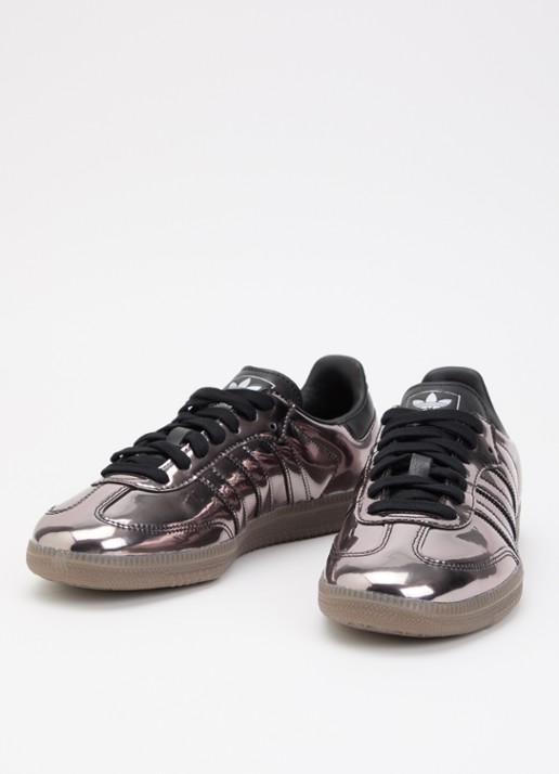 Adidas Samba OG sneaker van leer met lakfinish - detail zwart