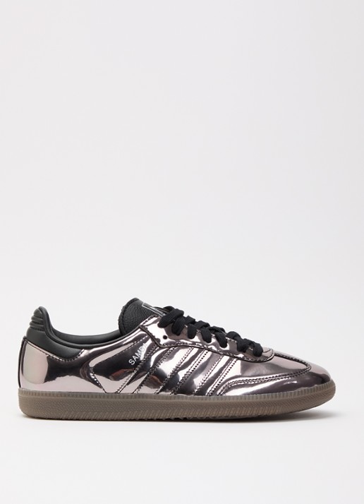 Adidas Samba OG sneaker van leer met lakfinish - voorkant 5 zwart
