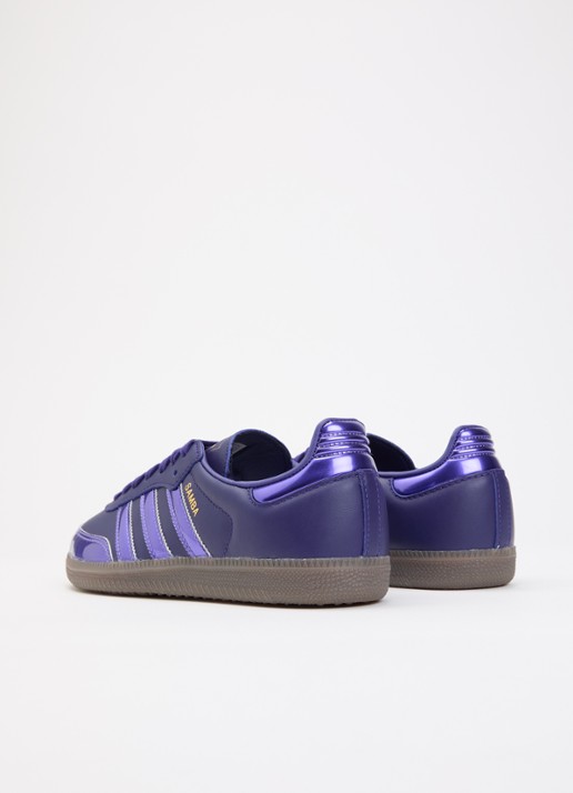 Adidas Samba OG sneaker van leer met metallic details - achterkant 2 paars