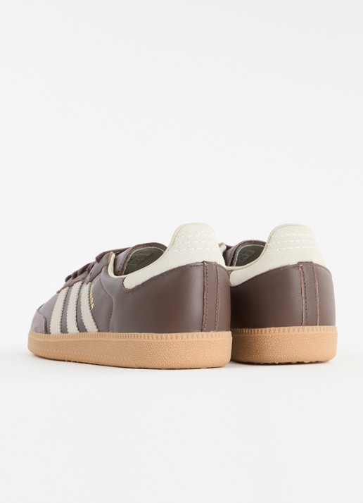 Adidas Samba OG sneaker van leer met suède details - achterkant 9 donkerbruin