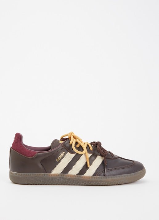 Adidas Samba OG sneaker van leer - voorkant donkerbruin