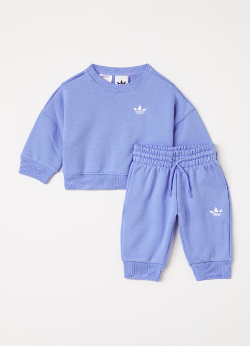 Adidas Set van sweater met joggingbroek 2-delig - voorkant blauw