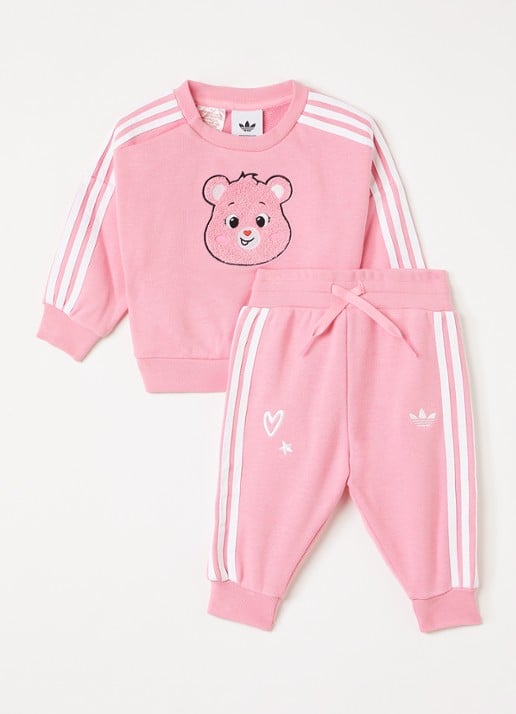 Adidas Set van sweater met joggingbroek 2-delig - voorkant 3 roze