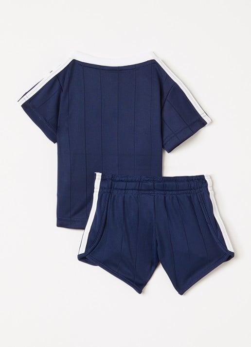 Adidas Set van T-shirt met korte broek 2-delig - voorkant 2 donkerblauw