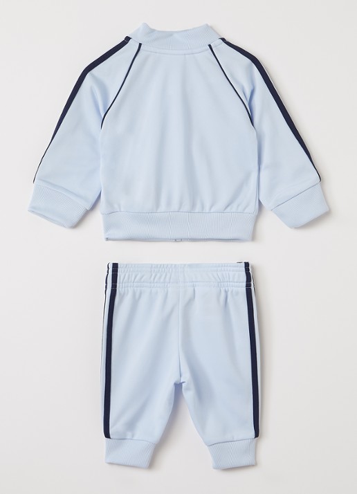 Adidas Set van trackvest met trackpants 2-delig - voorkant 2 lichtblauw