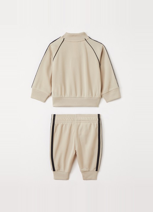 Adidas Set van trackvest met trackpants 2-delig - voorkant 2 goud