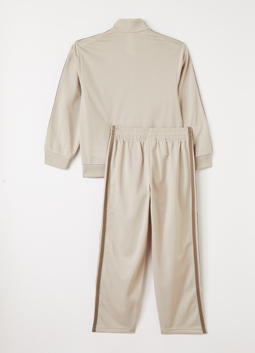 Adidas Set van trackvest met trackpants 2-delig - voorkant 2 beige