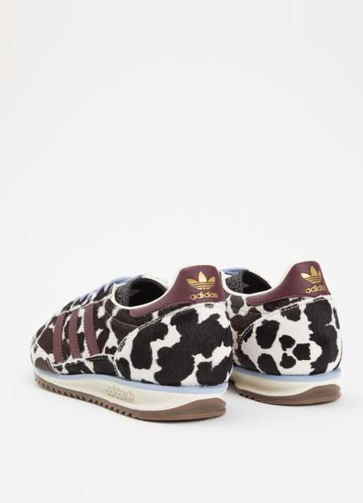 Adidas SL 72 OG sneaker met dierenprint - achterkant bordeauxrood