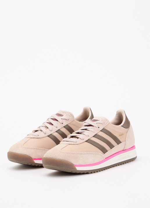 Adidas SL 72 sneaker met suède details - voorkant 4 beige