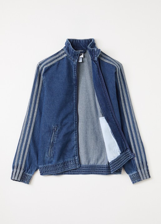 Adidas Spijkerjas met logo - voorkant 3 blauw