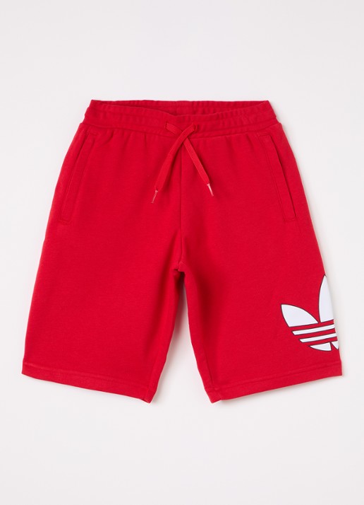 Adidas Straight fit korte joggingbroek met logoprint