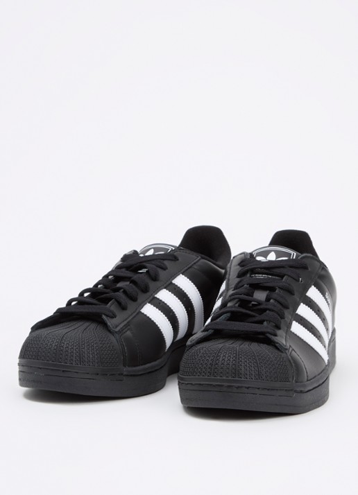 Adidas Superstar II sneaker van leer met logo - detail 3 zwart