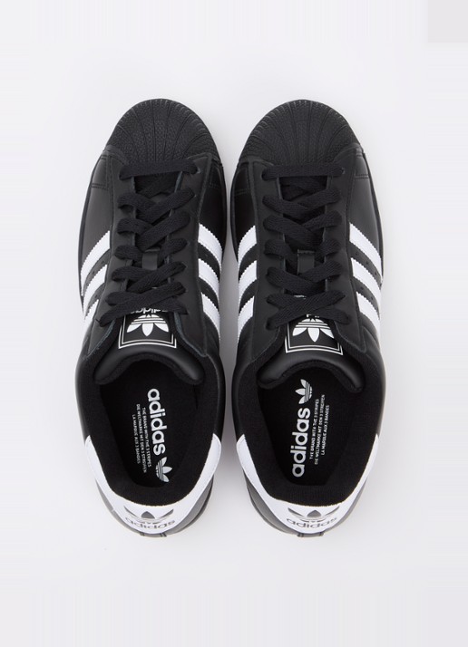 Adidas Superstar II sneaker van leer met logo - detail 4 zwart