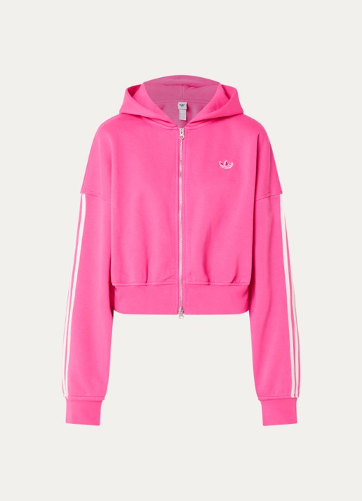 adidas Sweatvest met logoborduring - voorkant 3 roze