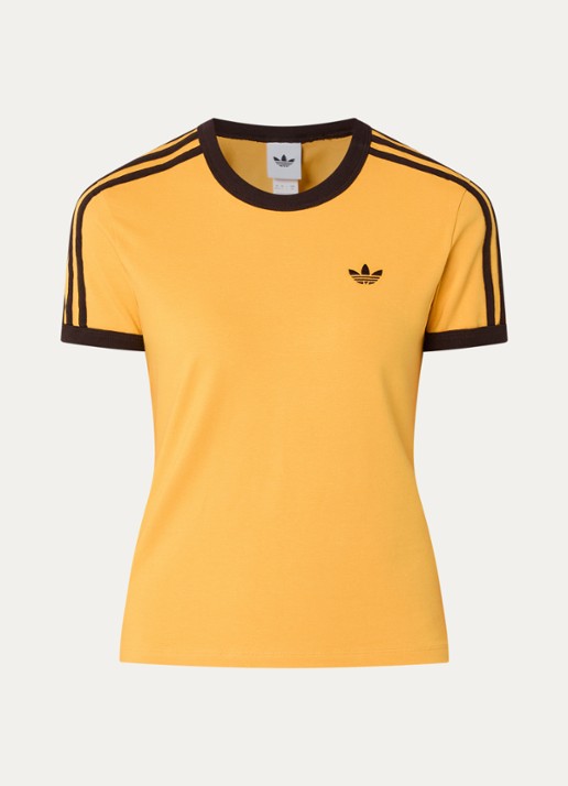 adidas T-shirt met logo - voorkant 3 geel