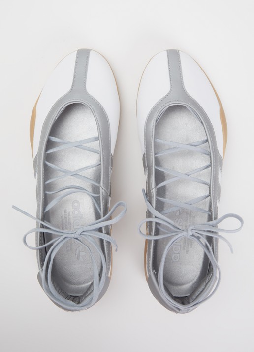 Adidas Taekwondo ballerina van leer - detail 2 wit