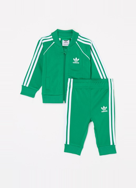 Adidas Trainingspak met logo 2-delig - voorkant groen