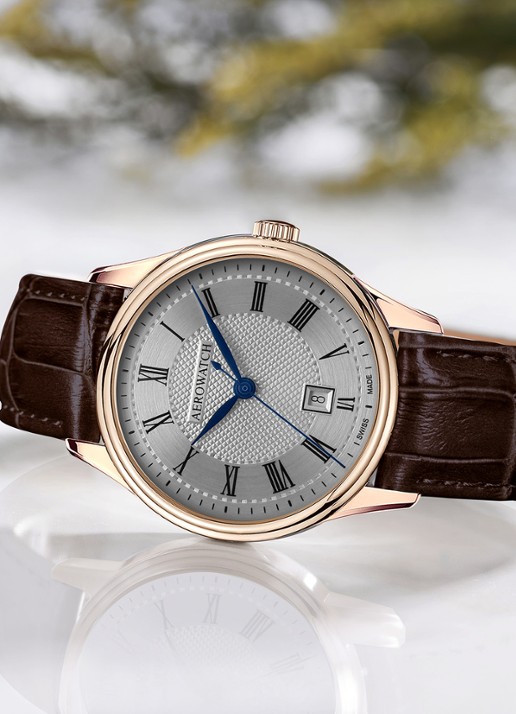 Aerowatch Les Grandes Classiques horloge A 49101 RO01 - detail 2 goud