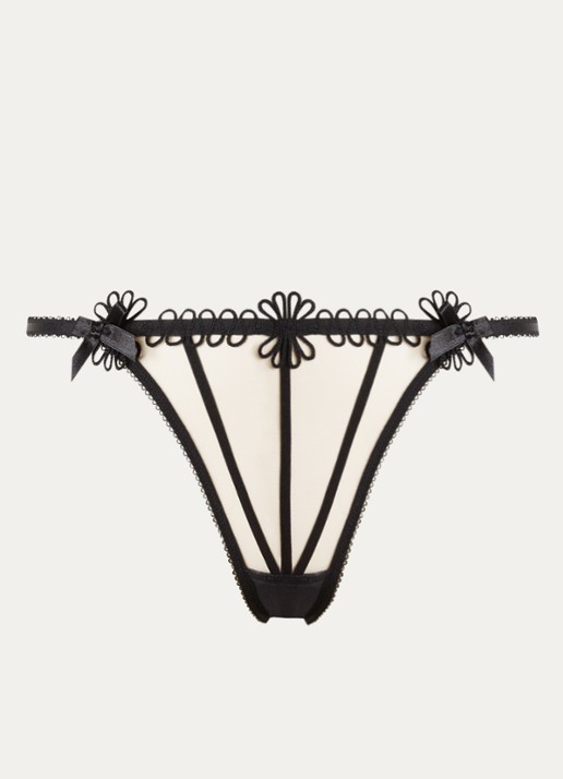 Agent Provocateur Coletta slip van mesh met bloemborduring
