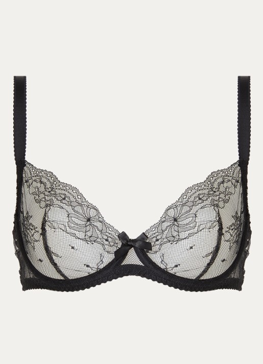 Agent Provocateur Isedora beugel bh met kant - voorkant 4 zwart