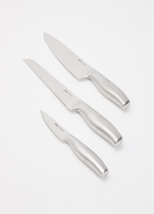 Åhléns Cuisine messenset 3-delig - voorkant 2 zilver