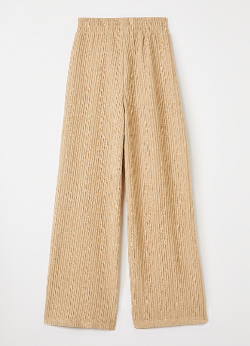 AI&KO Ramona flared fit broek - voorkant 3 camel