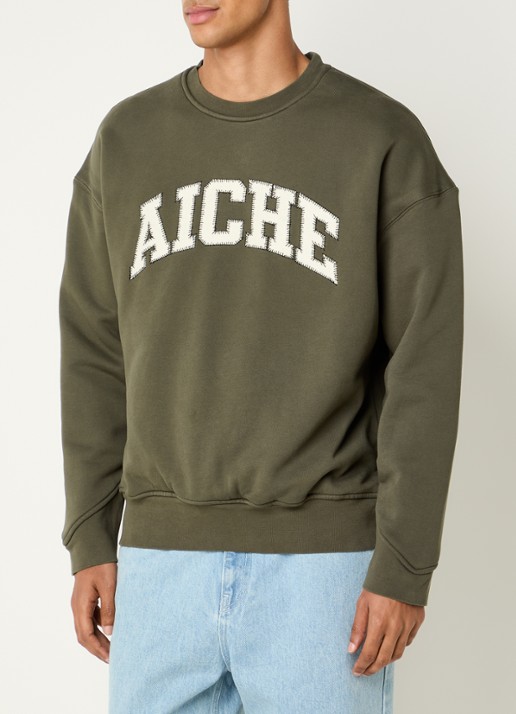 Aiche College sweater met logoborduring