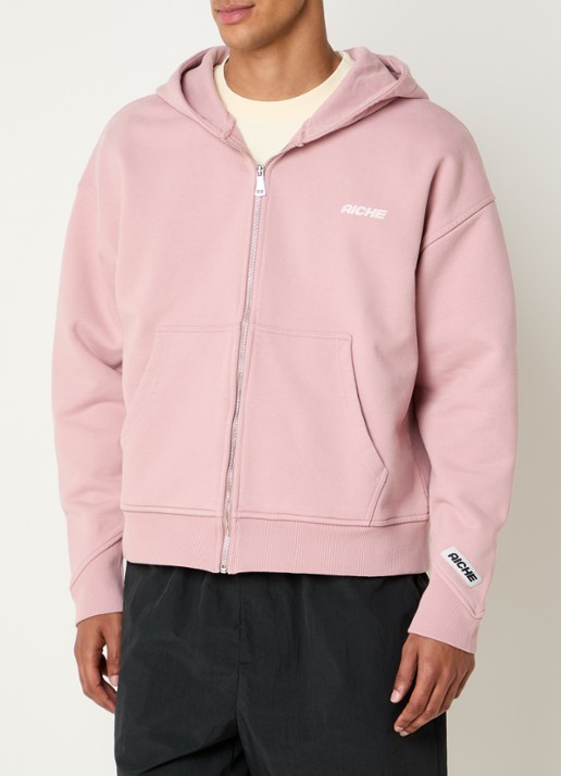 Aiche Sweatvest met logo - achterkant 5 roze