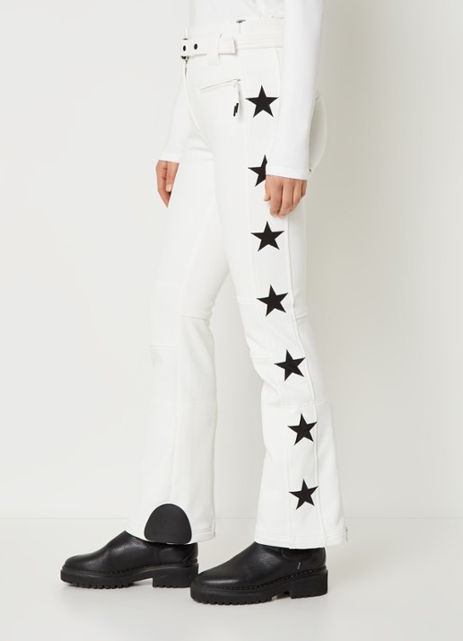 Airforce Aspen Star high waist flared fit skibroek met ceintuur - detail 5 wit