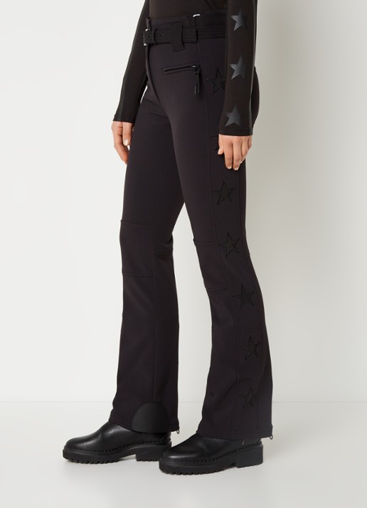 Airforce Aspen Star high waist flared fit skibroek met ceintuur - detail 2 zwart