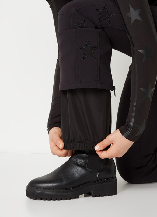 Airforce Aspen Star high waist flared fit skibroek met ceintuur - detail 3 zwart