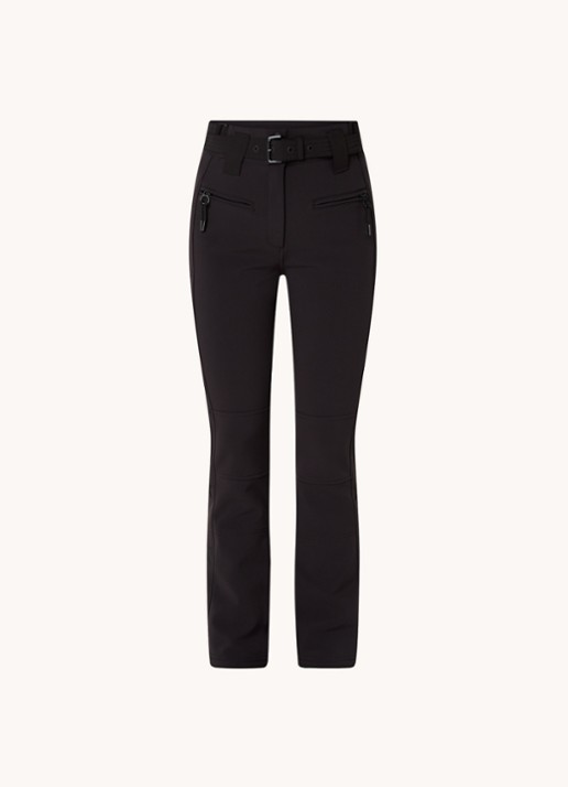 Airforce Aspen Star high waist flared fit skibroek met ceintuur - voorkant 6 zwart