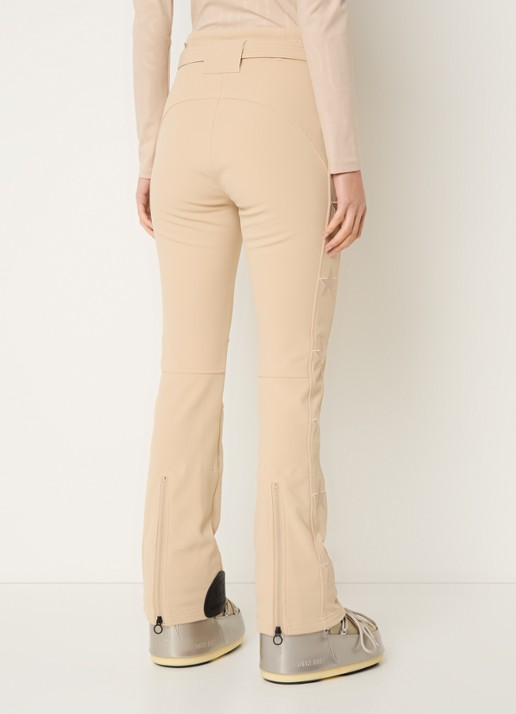 Airforce Aspen Star high waist flared fit skibroek met ceintuur - achterkant 5 creme