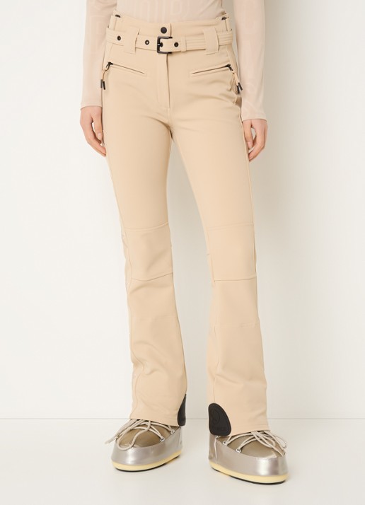 Airforce Aspen Star high waist flared fit skibroek met ceintuur - detail creme