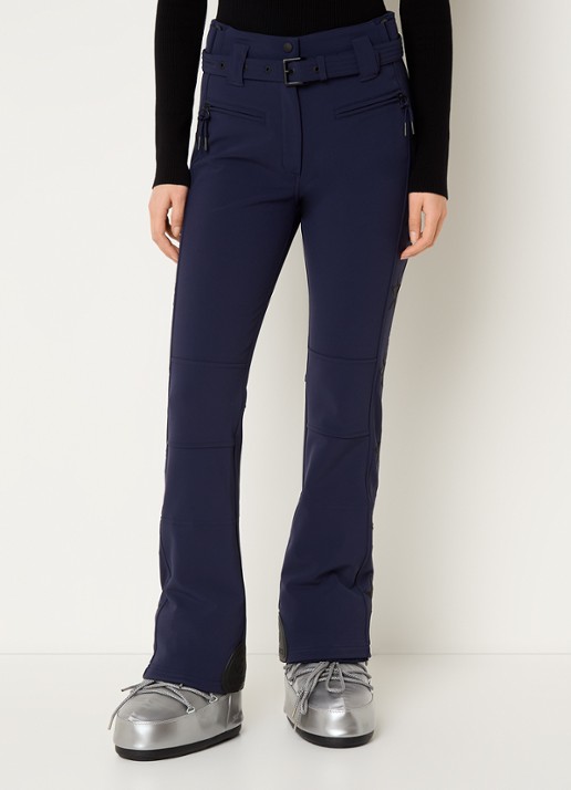 Airforce Aspen Star high waist flared fit skibroek met ceintuur - detail 4 donkerblauw