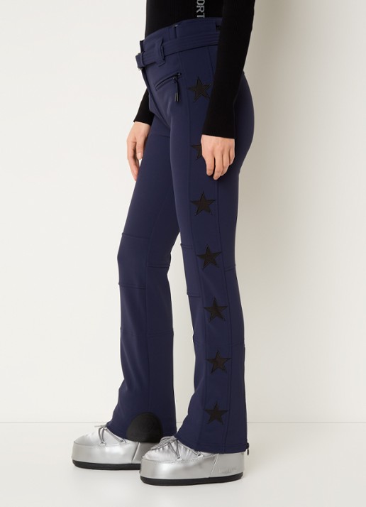 Airforce Aspen Star high waist flared fit skibroek met ceintuur - detail 5 donkerblauw