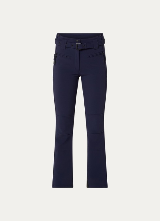 Airforce Aspen Star high waist flared fit skibroek met ceintuur - voorkant 2 donkerblauw