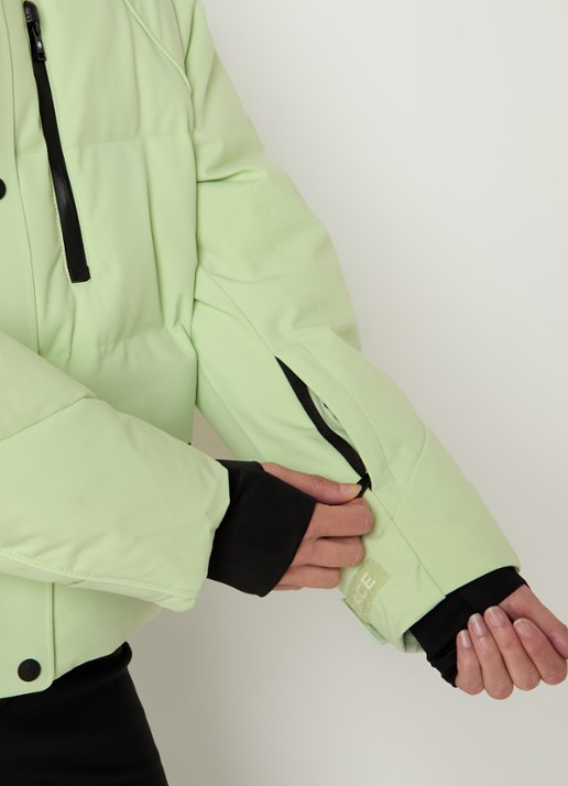 Airforce Cherry Peak ski-jas met capuchon en ritszakken - detail 6 lindegroen