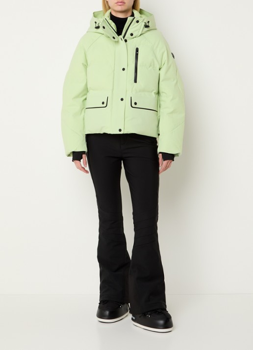 Airforce Cherry Peak ski-jas met capuchon en ritszakken - voorkant 3 lindegroen