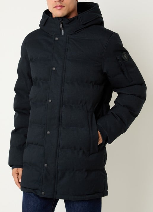 Airforce Chuck gewatteerde parka met capuchon en ritszakken