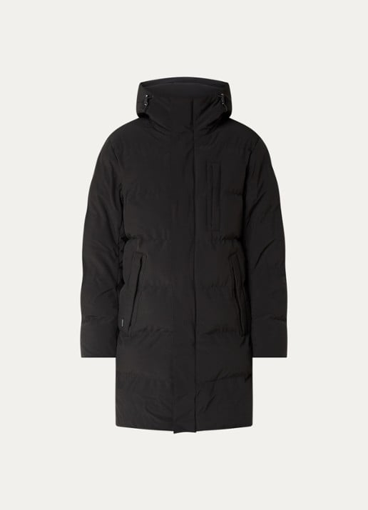 Airforce Colt gewatteerde parka met capuchon en ritszakken - voorkant 2 zwart