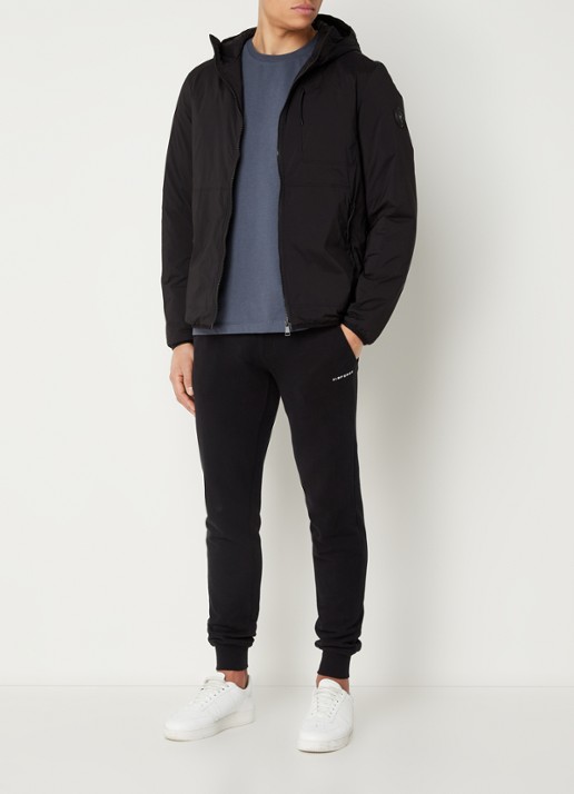 Airforce Daniel gewatteerd jack met logo - voorkant 3 zwart