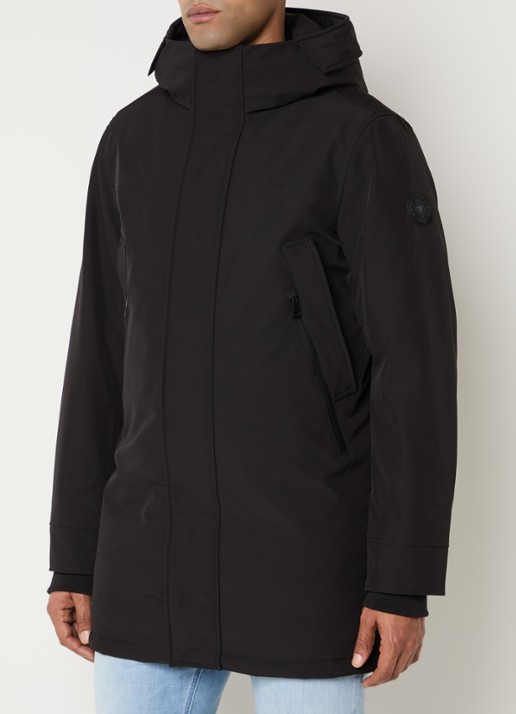 Airforce Dax gewatteerde parka met steekzakken - detail 4 zwart