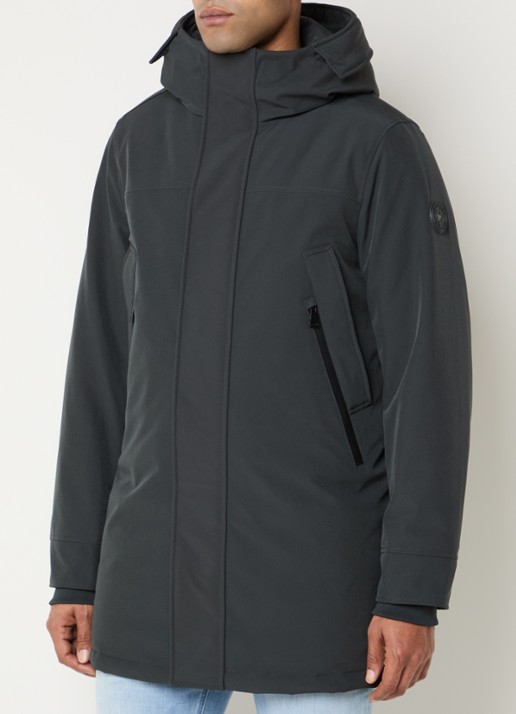 Airforce Dax gewatteerde parka met steekzakken - detail 3 donkergrijs